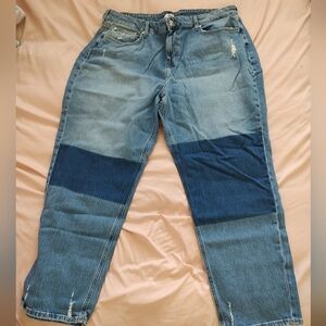 Forever 21 Two Toned Blue Denim Jeans